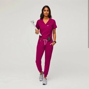 Figs Zamora Joggers XXSP in Magenta (Pants Only)